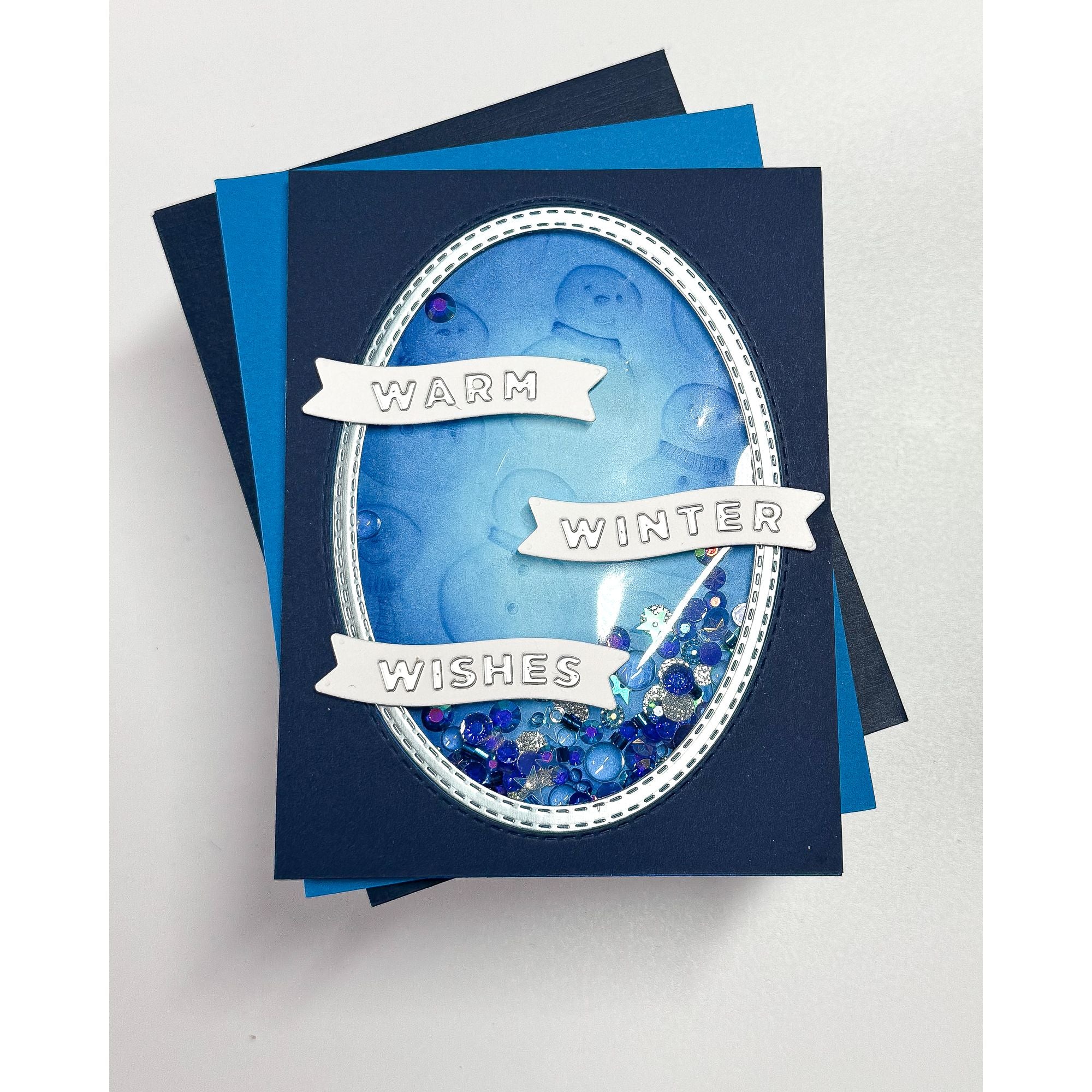 Simon Says Stamp Embossing Folder and Cutting Die Sweet Snowmen sfd573 DieCember Winter Card