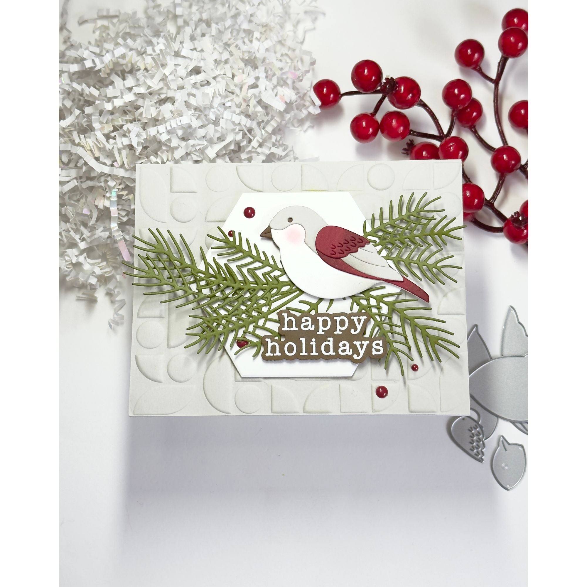Simon Says Stamp Sweet Songbird Wafer Dies s1110 DieCember Holiday Card