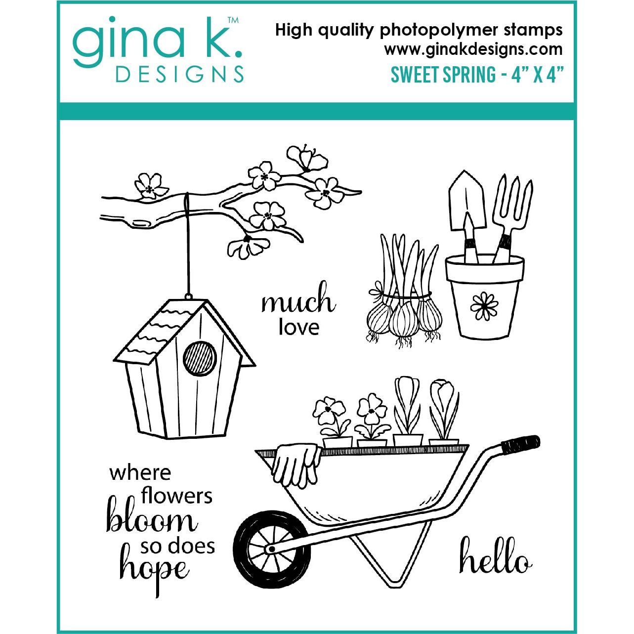 Gina K Designs Sweet Spring Clear Stamps gkd167