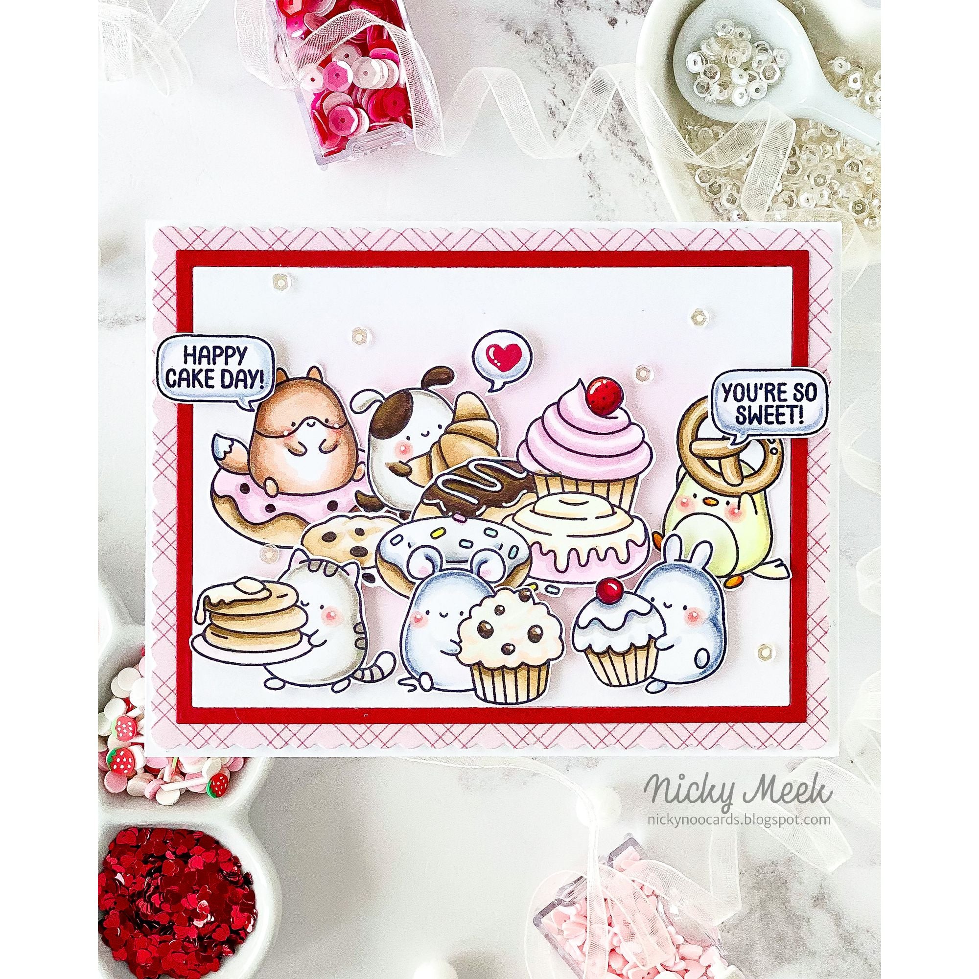 Simon Says Clear Stamps Sweet Treat Critters 3191ssc Birthday Card