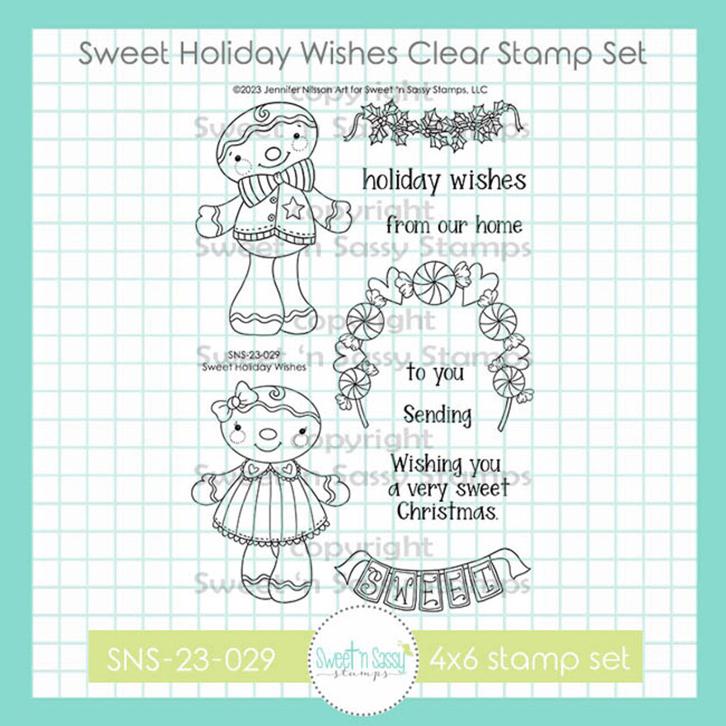 Sweet 'N Sassy Sweet Holiday Wishes Clear Stamps sns-23-029