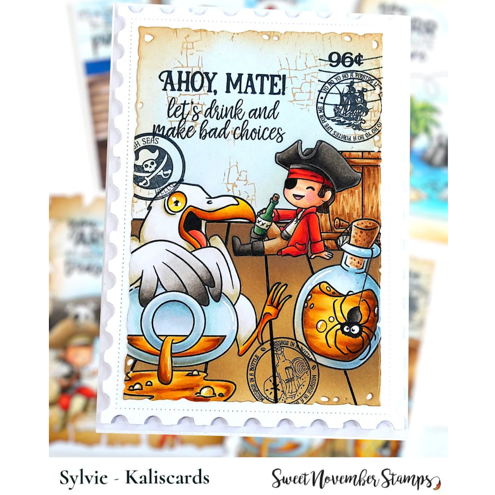 Sweet November Stamps A Wee Bit of Piracy Clear Stamp Set sns-bp-sr-25 sylvie