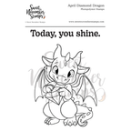 Sweet November Stamps April Diamond Dragon Clear Stamp Set sns-ad-dg-25