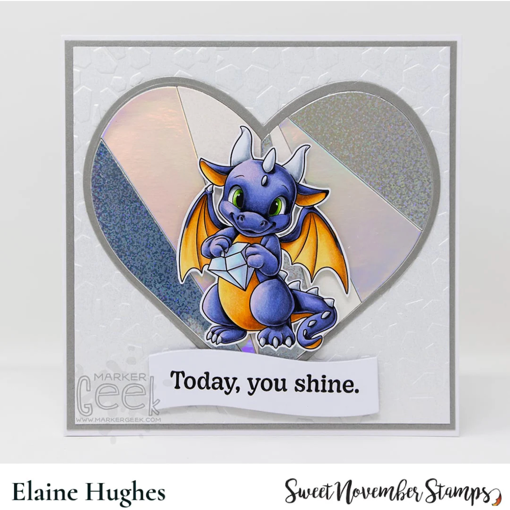 Sweet November Stamps April Diamond Dragon Clear Stamp Set sns-ad-dg-25 elaine