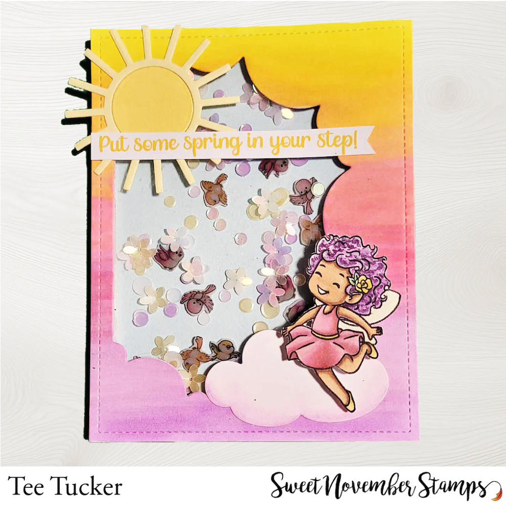 Sweet November Stamps Birds Meadow Embellishment Mix sns-sq-sb-25 tee