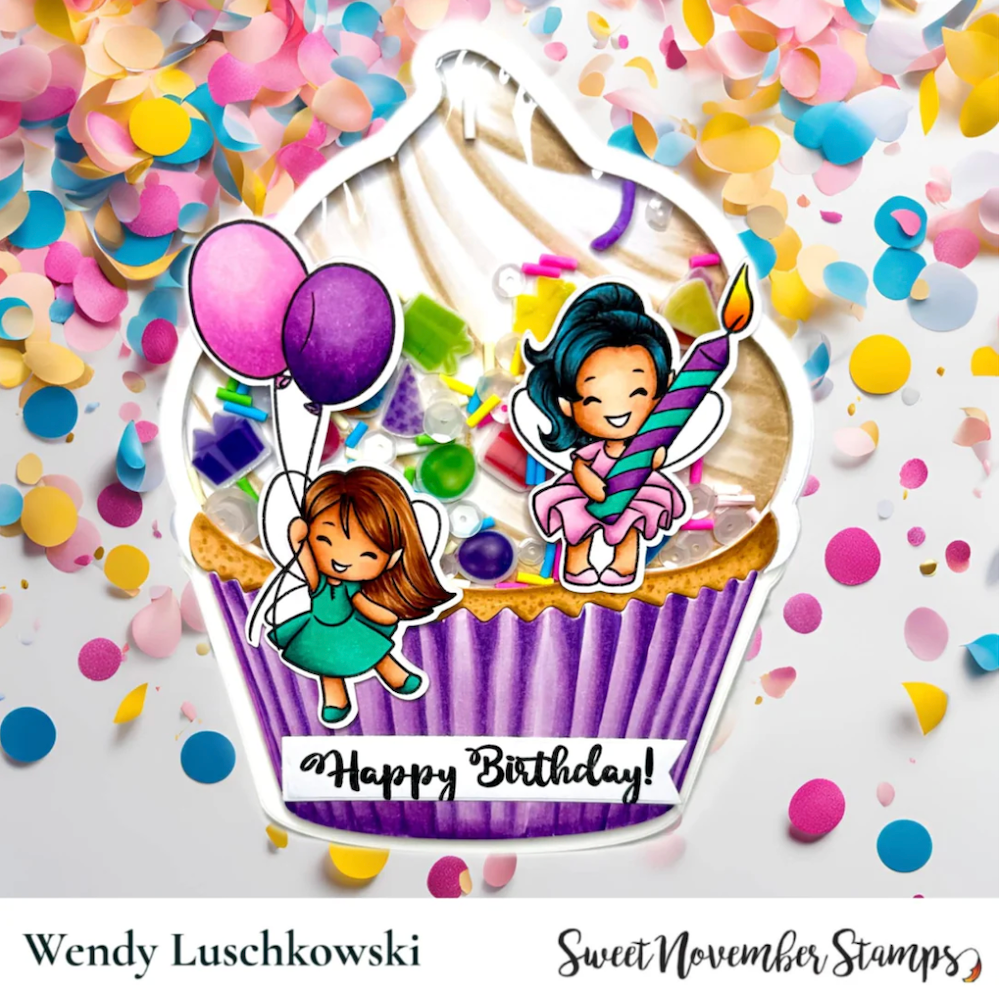 Sweet November Stamps Birthday Bash Embellishment Mix sns-sq-bb-25 wendy