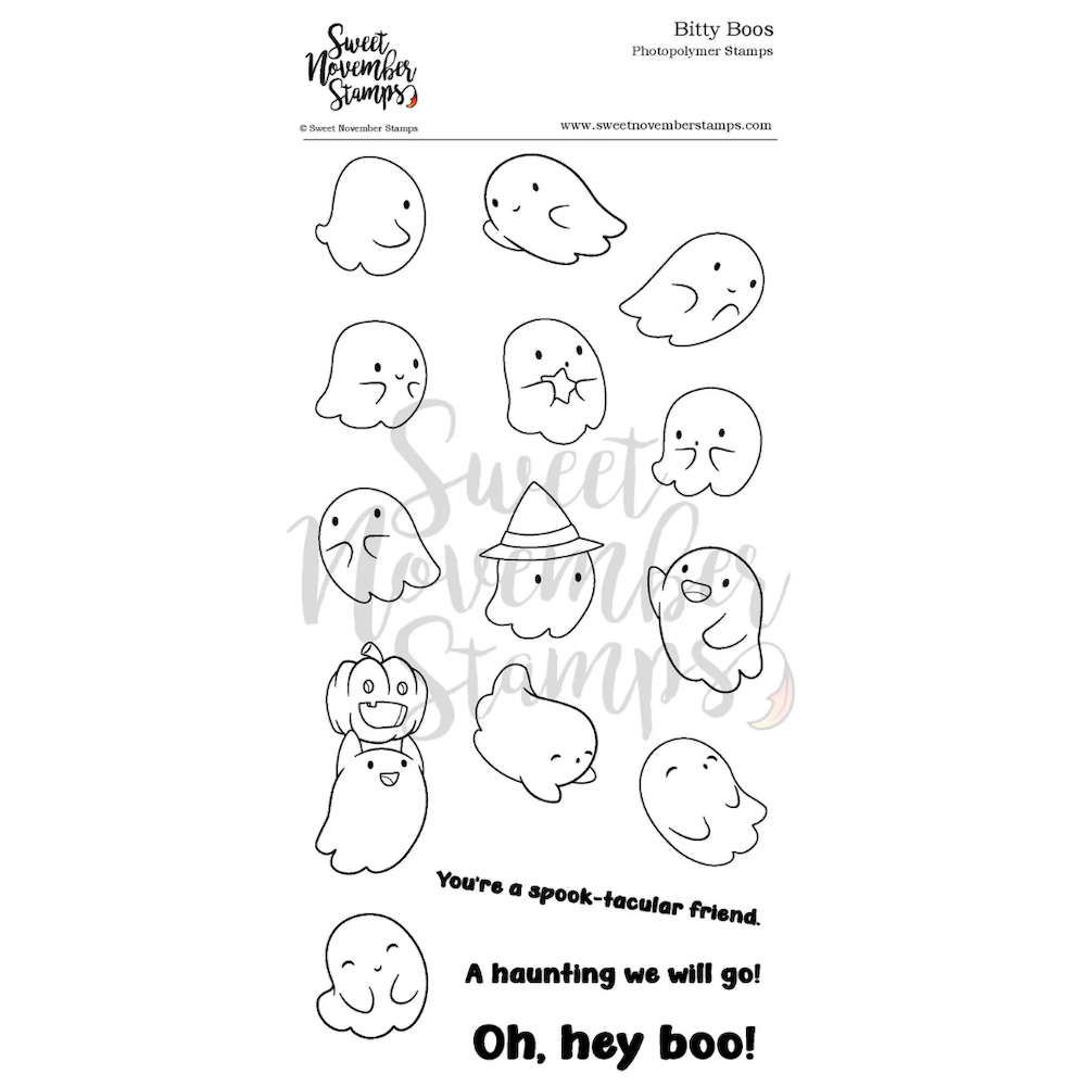 Sweet November Stamps Bitty Boos Clear Stamp Set sns-bb-hw-25