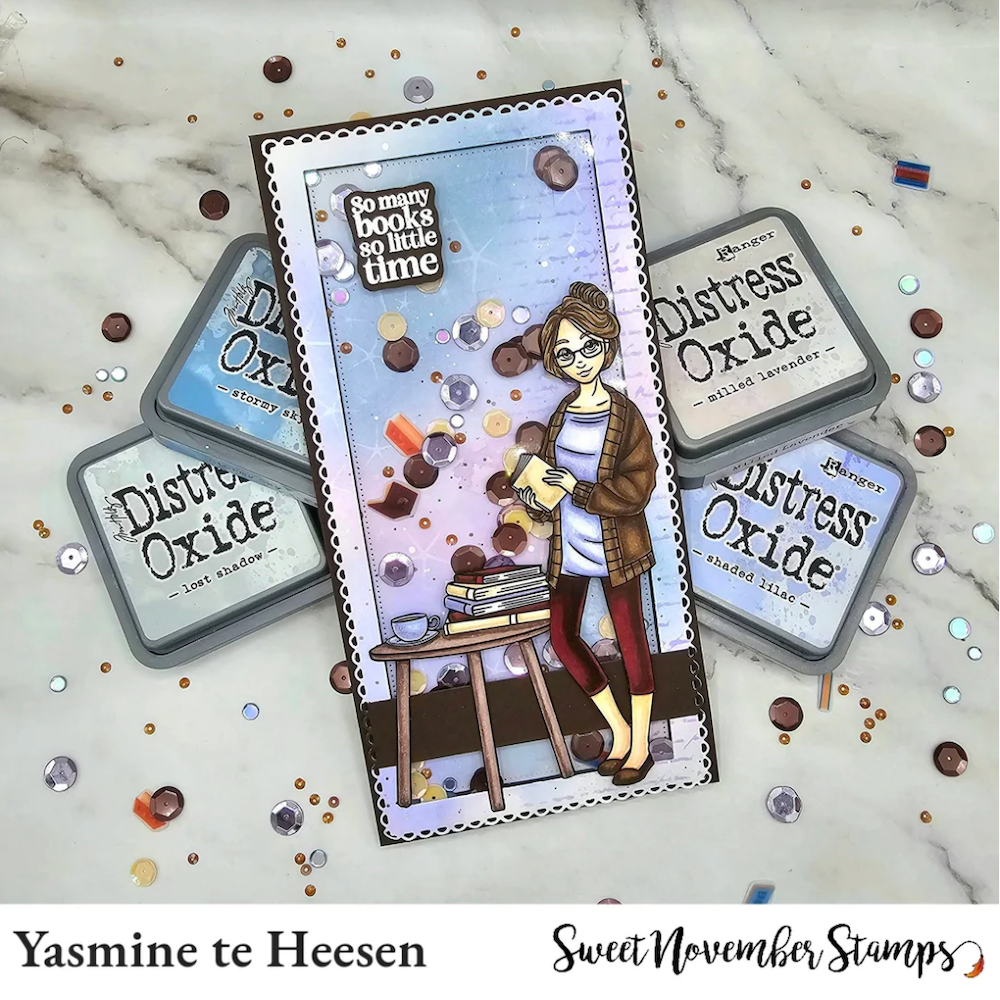 Sweet November Stamps Book Lovers Embellishment Mix sns-sq-bl-25 yasmine