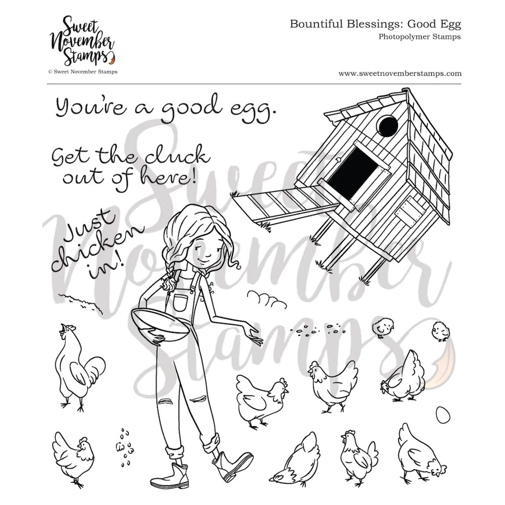 Sweet November Stamps Bountiful Blessings Good Egg Clear Stamp Set sns-ge-sp-25