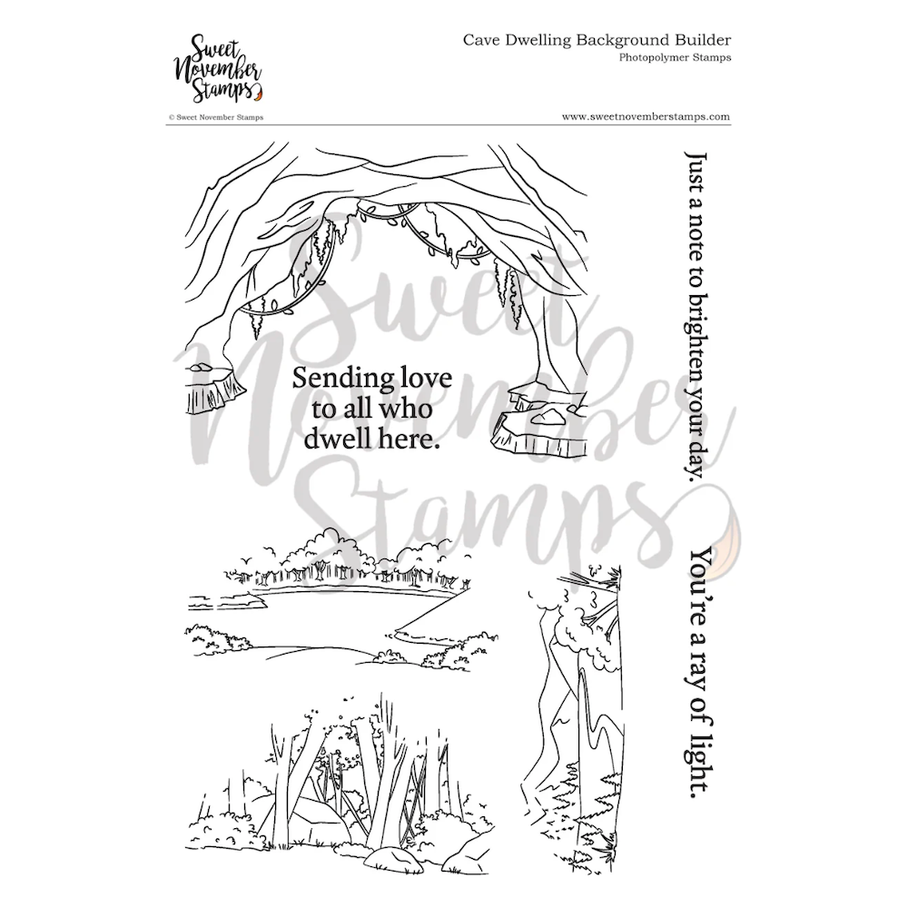Sweet November Stamps Cave Dwelling Background Builder sns-cd-bb-25