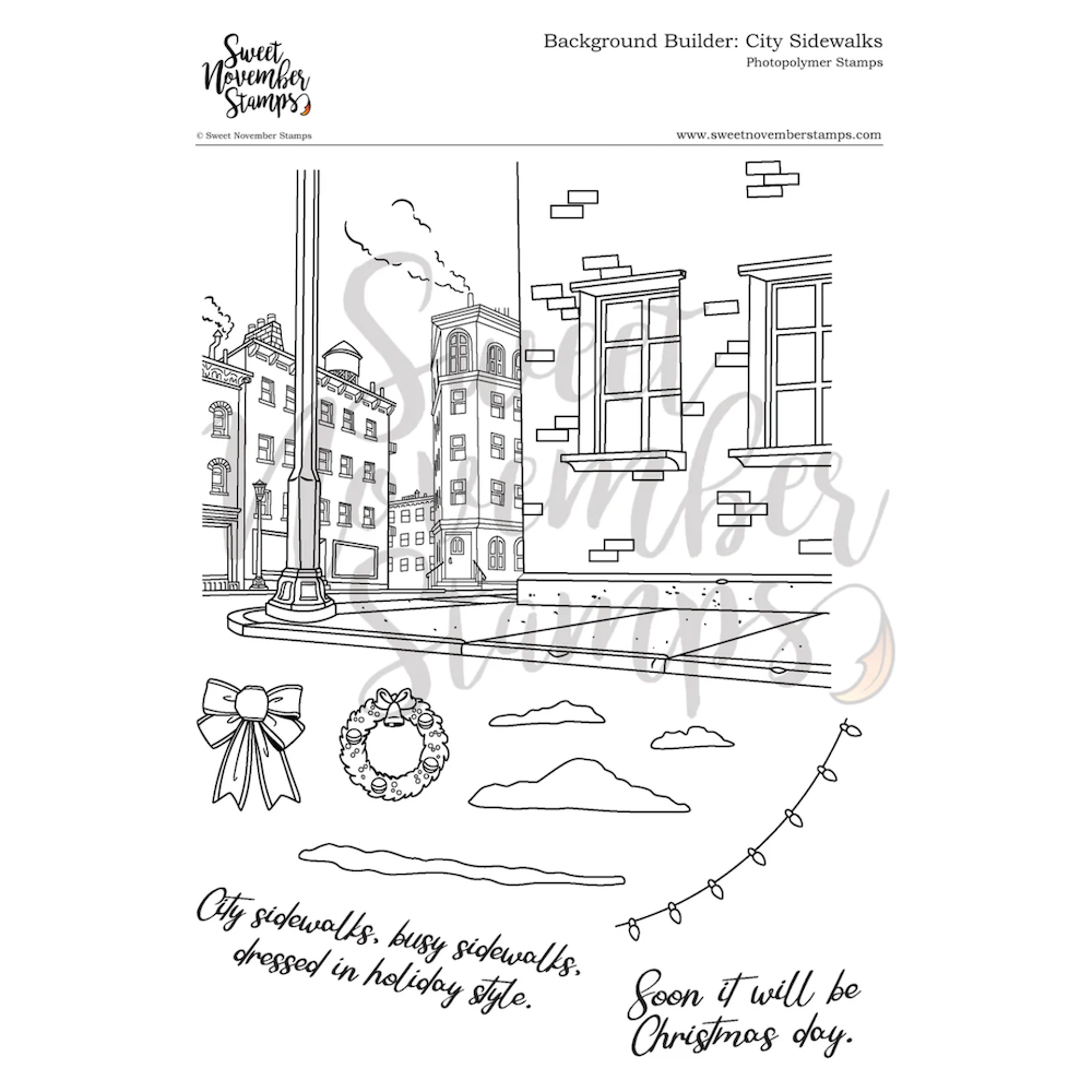 Sweet November Stamps City Sidewalks Clear Stamp Set sns-bb-cs-24