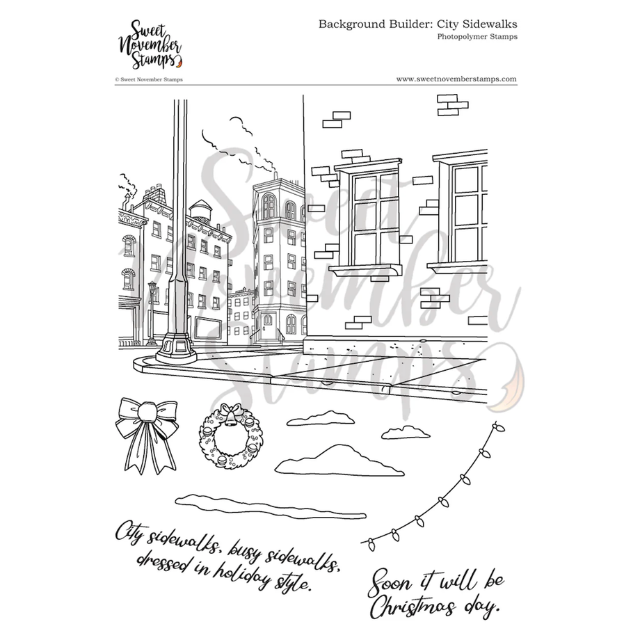 Sweet November Stamps City Sidewalks Clear Stamp Set sns-bb-cs-24