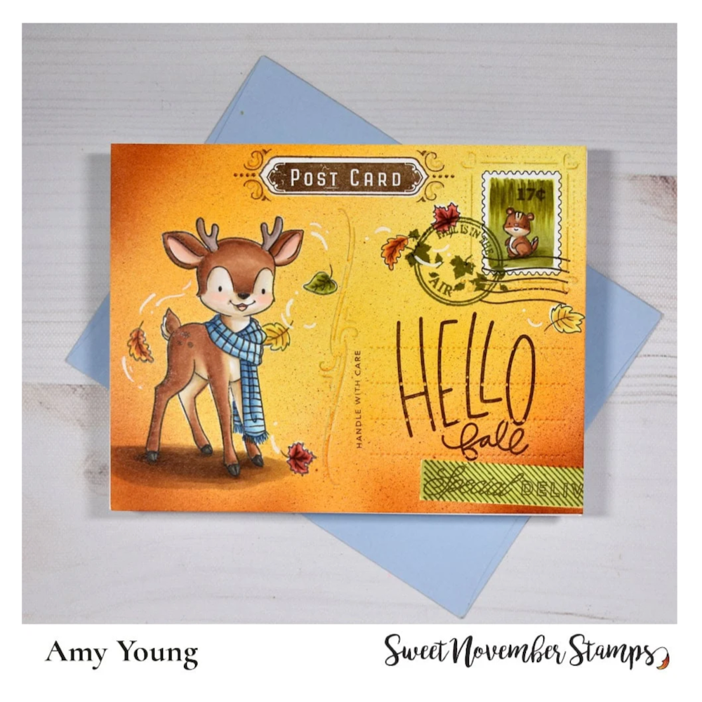 Sweet November Stamps Cozy Knit Critters Clear Stamp Set sns-fl-kc-26 amy