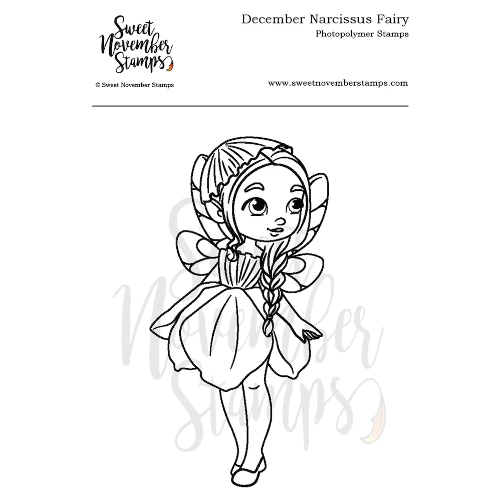 Sweet November Stamps December Narcissus Fairy Clear Stamp Set sns-mf-dn-24