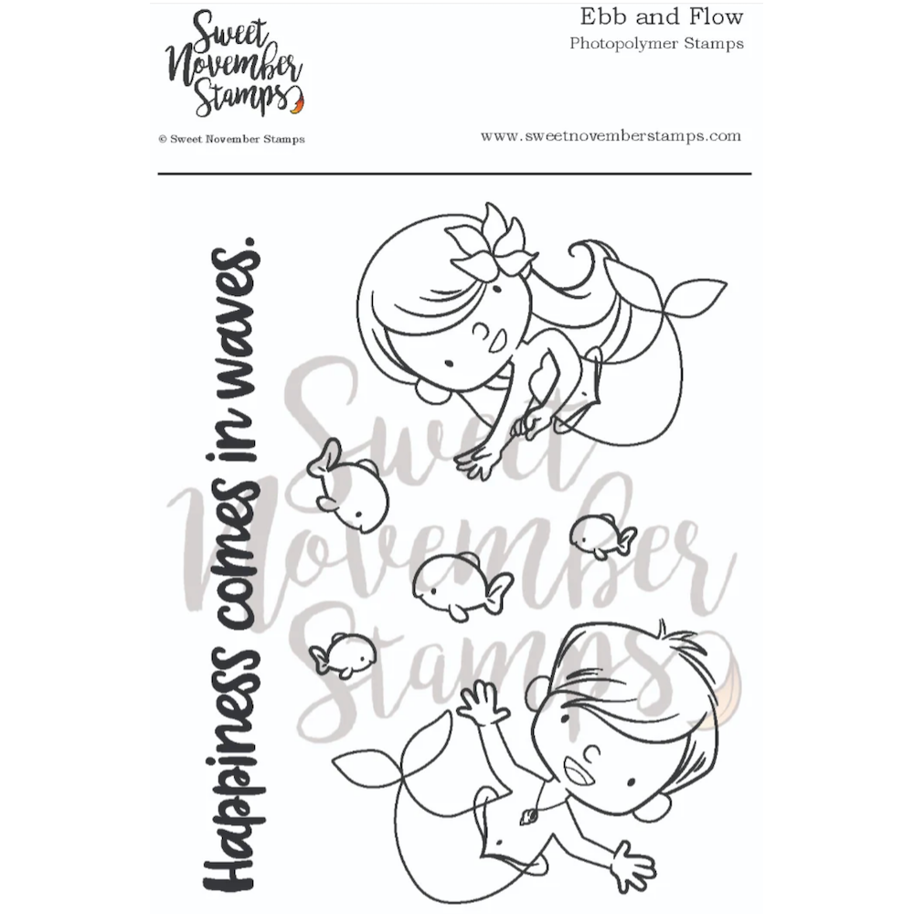 Sweet November Stamps Ebb and Flow Clear Stamp Set sns-mm-ef-26