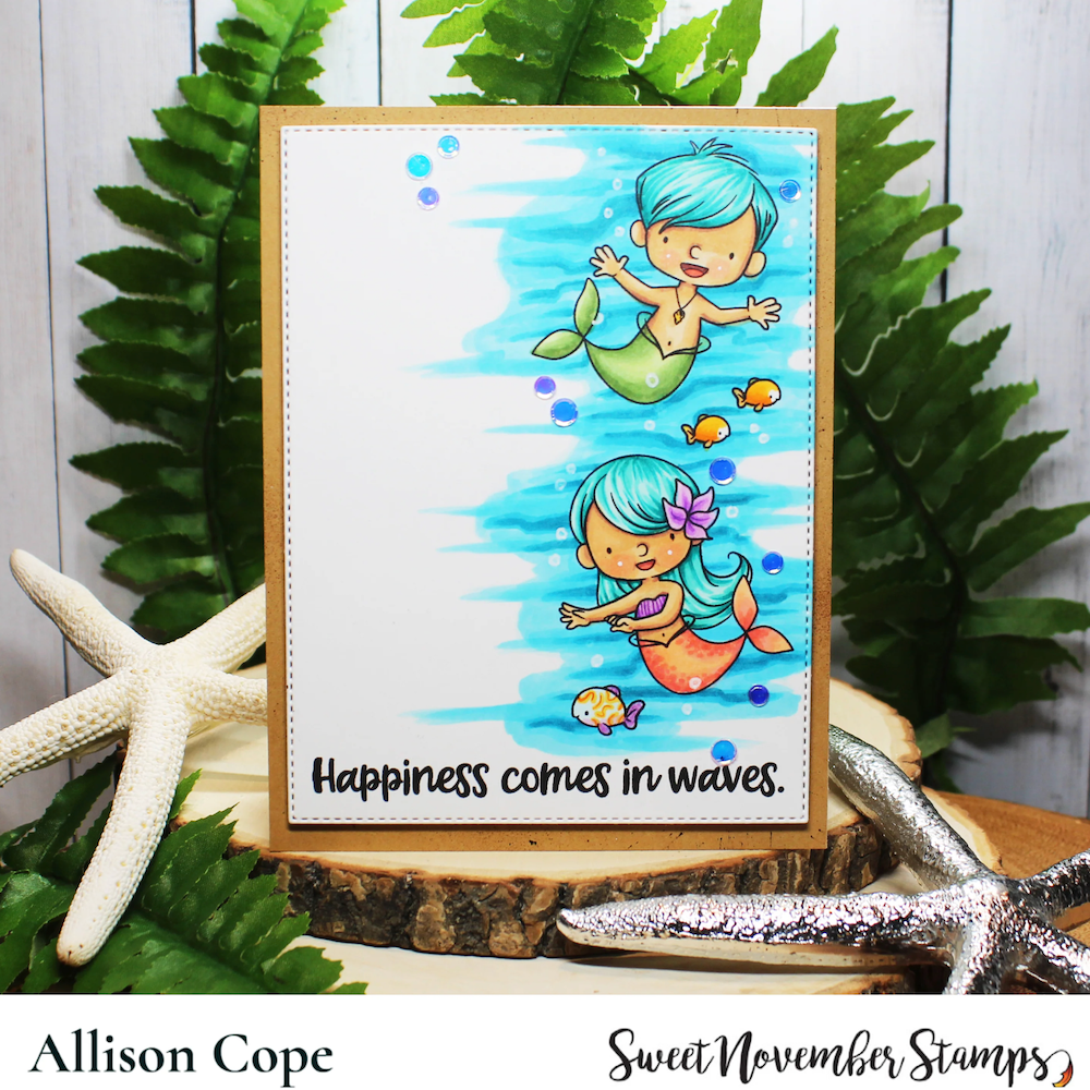 Sweet November Stamps Ebb and Flow Clear Stamp Set sns-mm-ef-26 allison