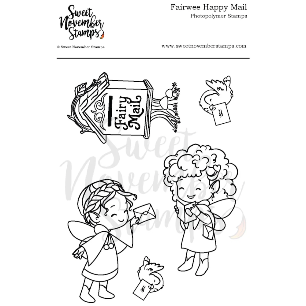 Sweet November Stamps Fairwee Happy Mail Clear Stamp Set sns-fw-hm-26