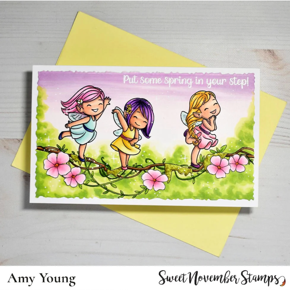 Sweet November Stamps Fairwee Twirl Clear Stamp Set sns-ft-sp-25 amy