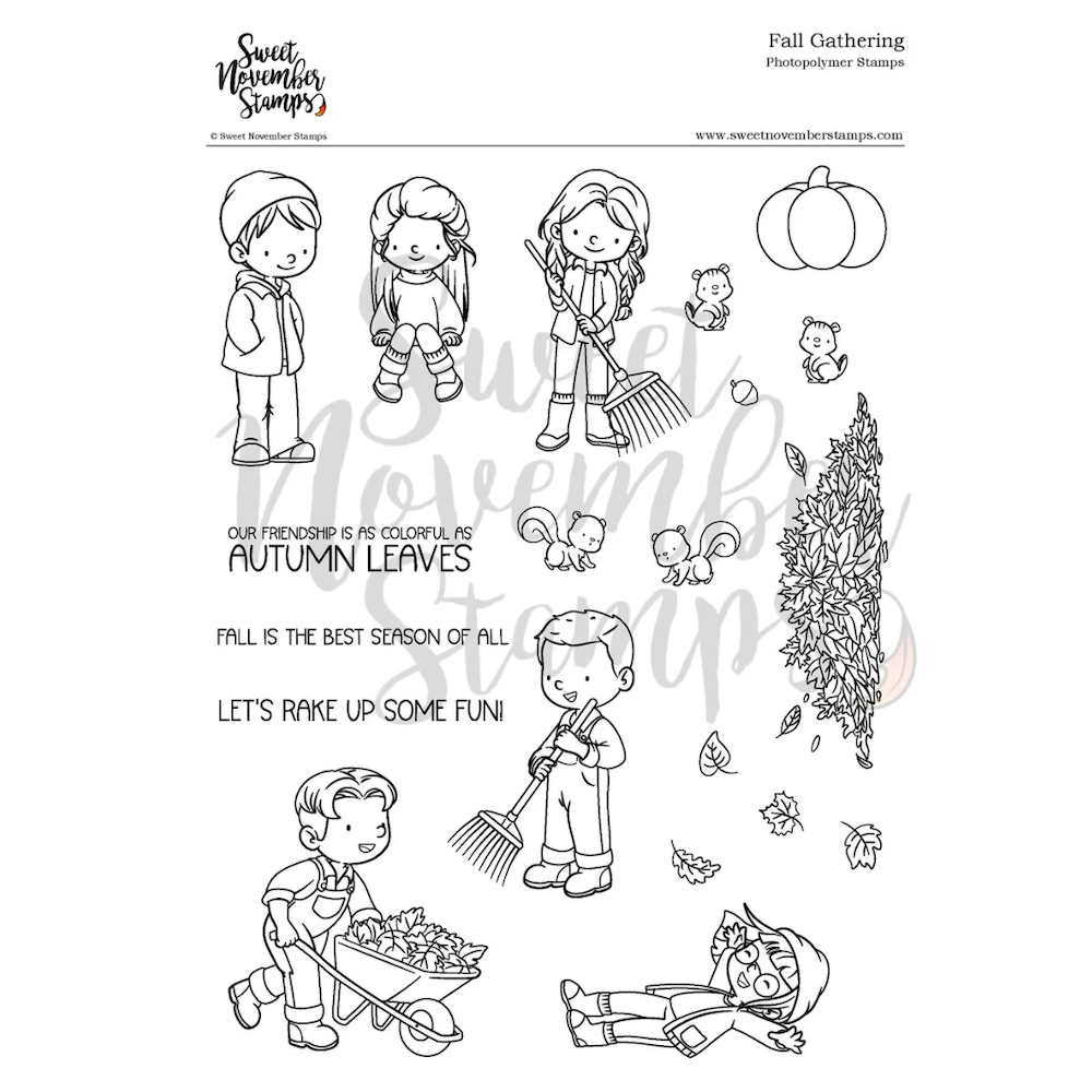 Sweet November Stamps Fall Gathering Clear Stamp Set sns-fg-fa-25