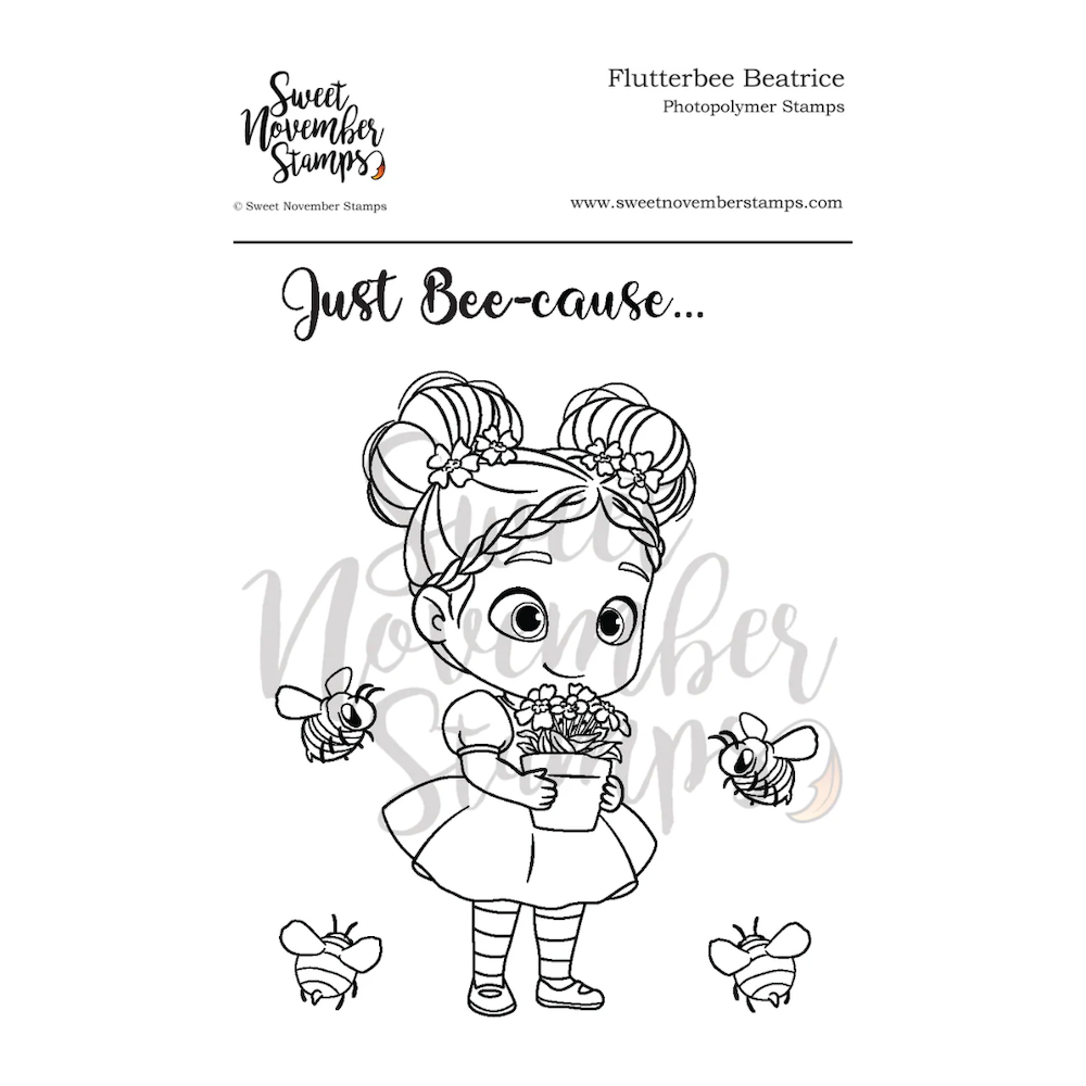 Sweet November Stamps Flutterbee Beatrice Clear Stamp Set sns-fb-sp-25