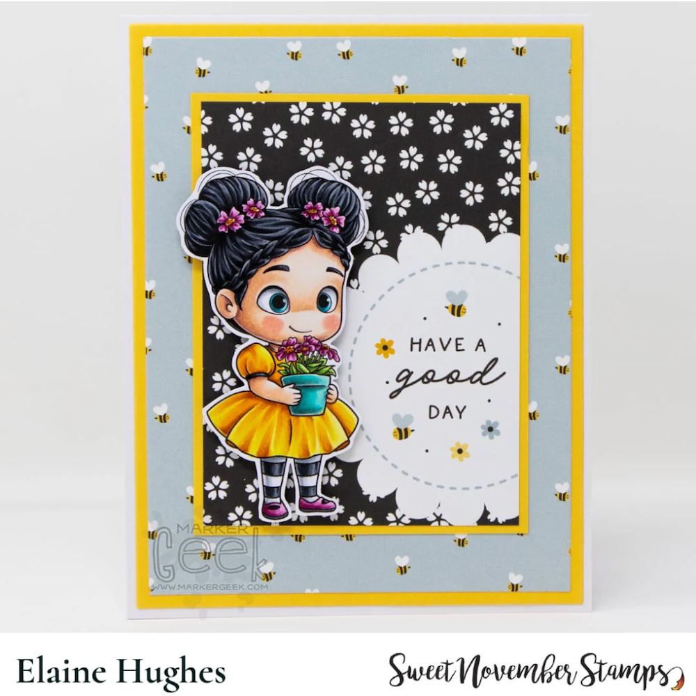 Sweet November Stamps Flutterbee Beatrice Clear Stamp Set sns-fb-sp-25 elaine