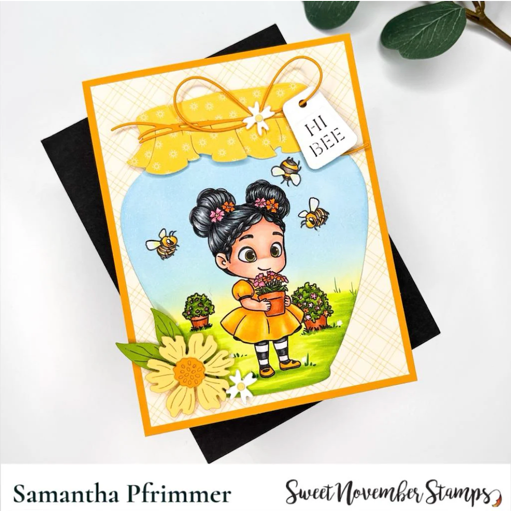 Sweet November Stamps Flutterbee Beatrice Clear Stamp Set sns-fb-sp-25 flower