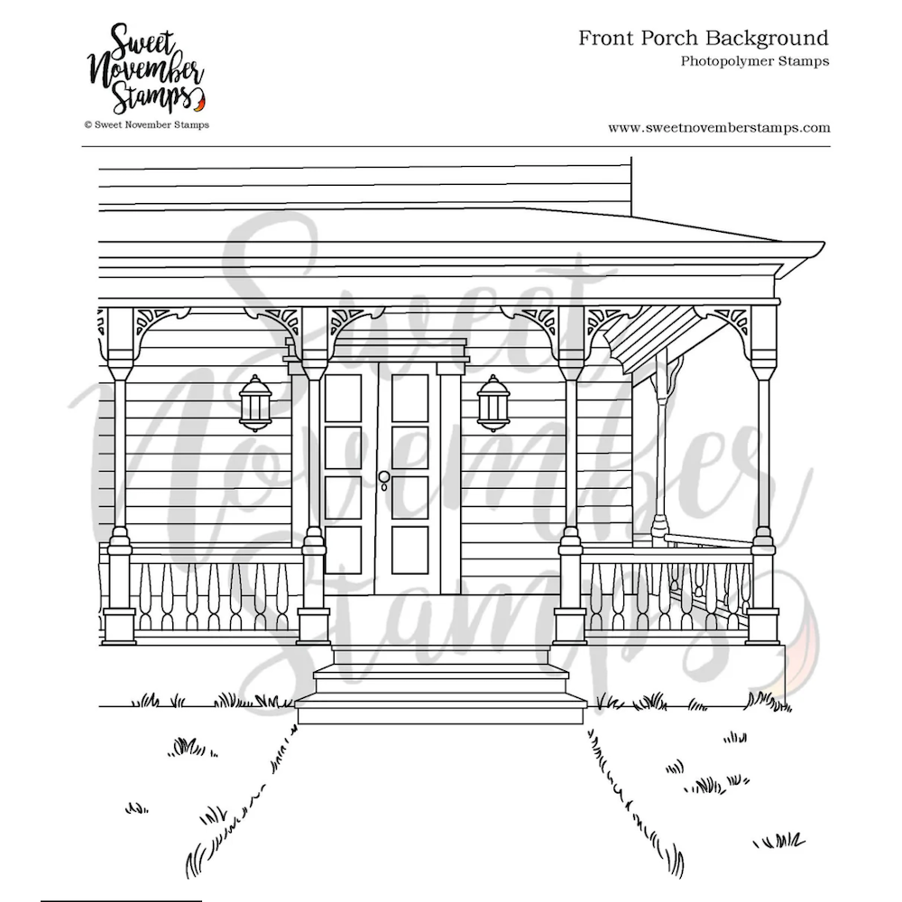 Sweet November Stamps Front Porch Background Clear Stamp Set sns-fp-bg-25