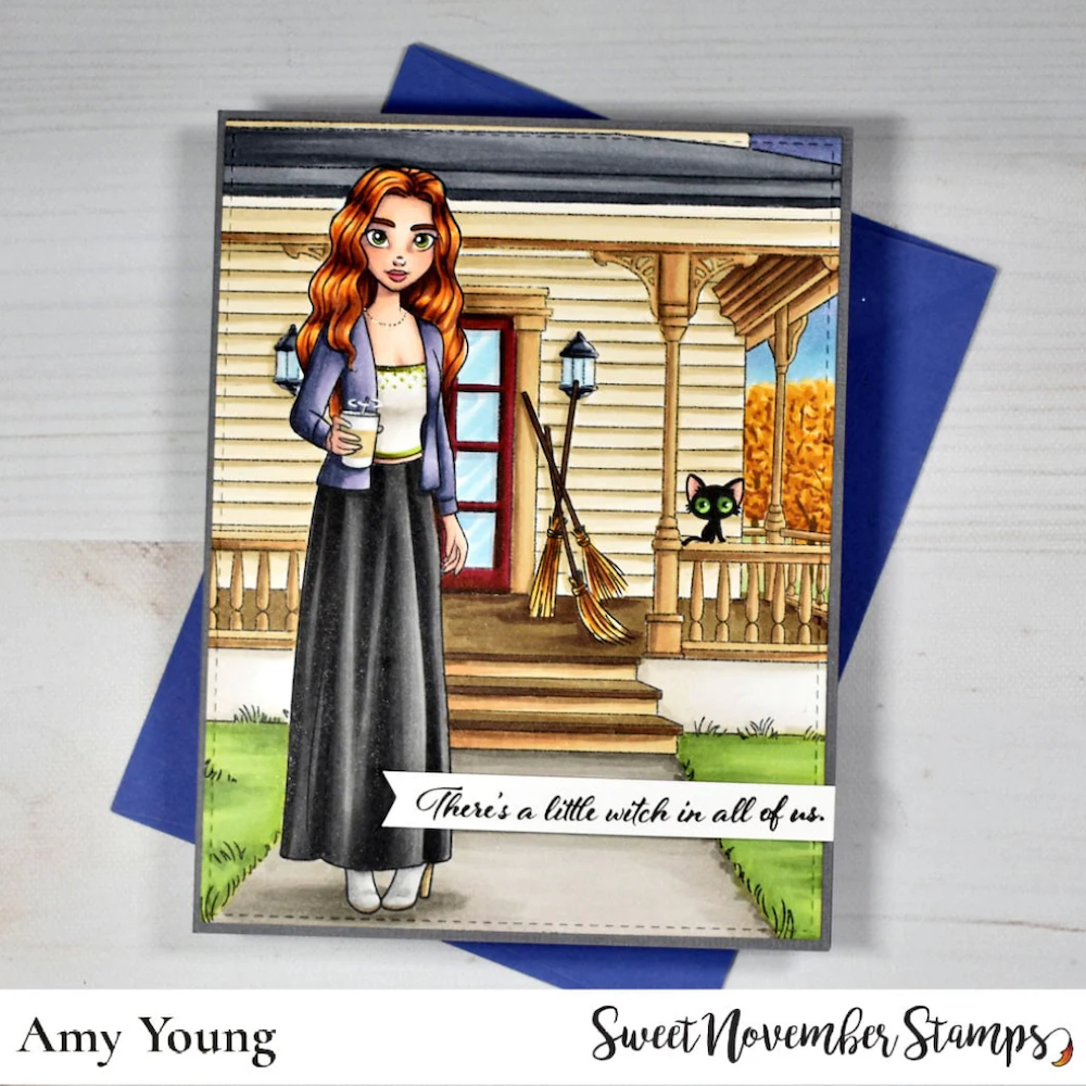Sweet November Stamps Front Porch Halloween Décor Clear Stamp Set sns-hd-hw-25 amy