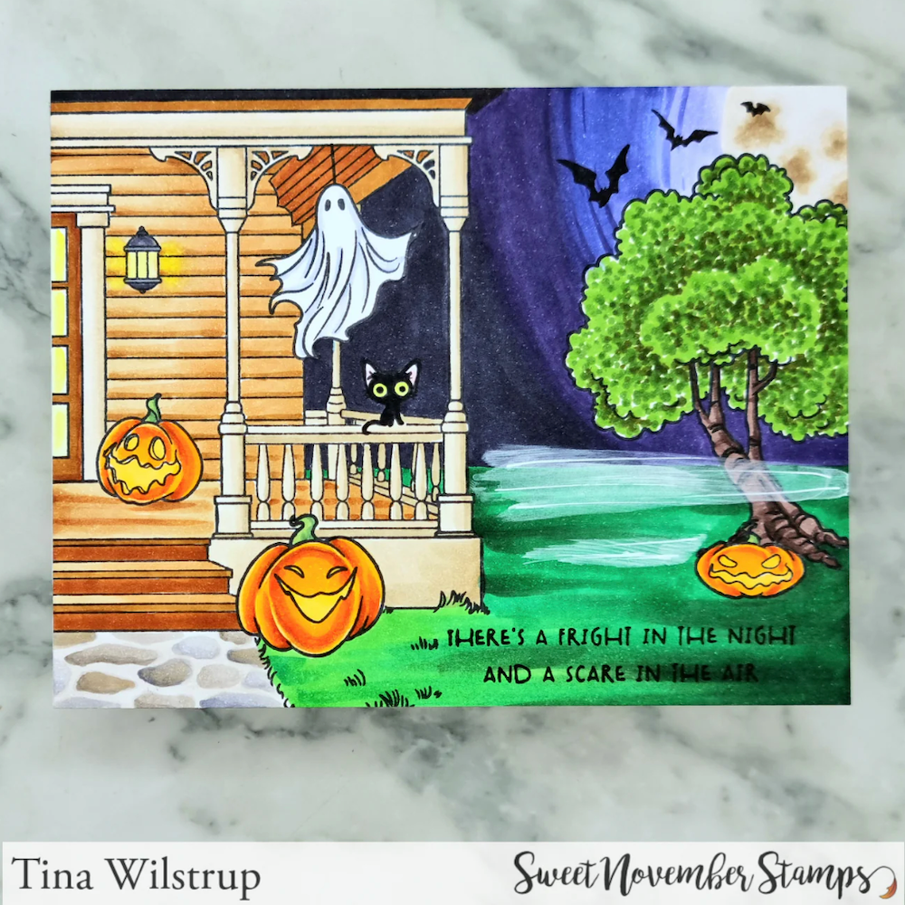 Sweet November Stamps Front Porch Halloween Décor Clear Stamp Set sns-hd-hw-25 tina