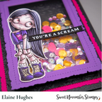 Sweet November Stamps Ghoulish Pink-o-ween Embellishment Mix sns-sq-gp-25 elaine