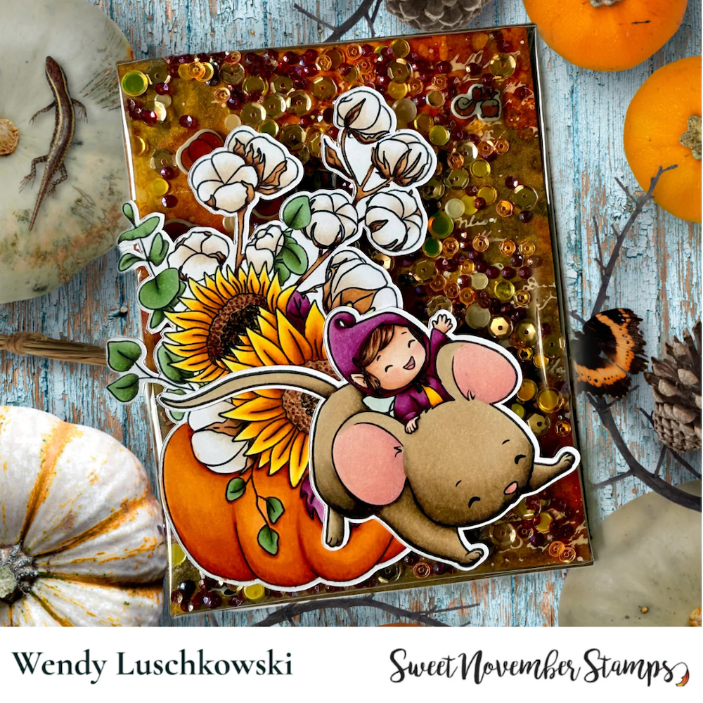 Sweet November Stamps Golden Harvest Embellishment Mix sns-sq-gh-25 wendy