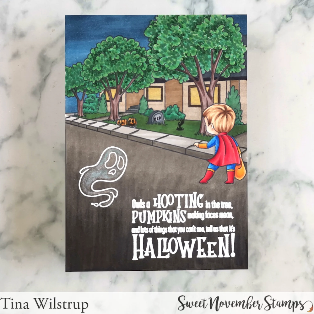 Sweet November Stamps Halloween Neighborhood Clear Stamp Set sns-hw-hn-24