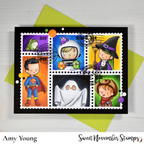 Sweet November Stamps Halloween Postage Pals Landscape Clear Stamp Set sns-pl-hw-25 amy