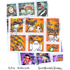 Sweet November Stamps Halloween Postage Pals Landscape Clear Stamp Set sns-pl-hw-25 sylvie