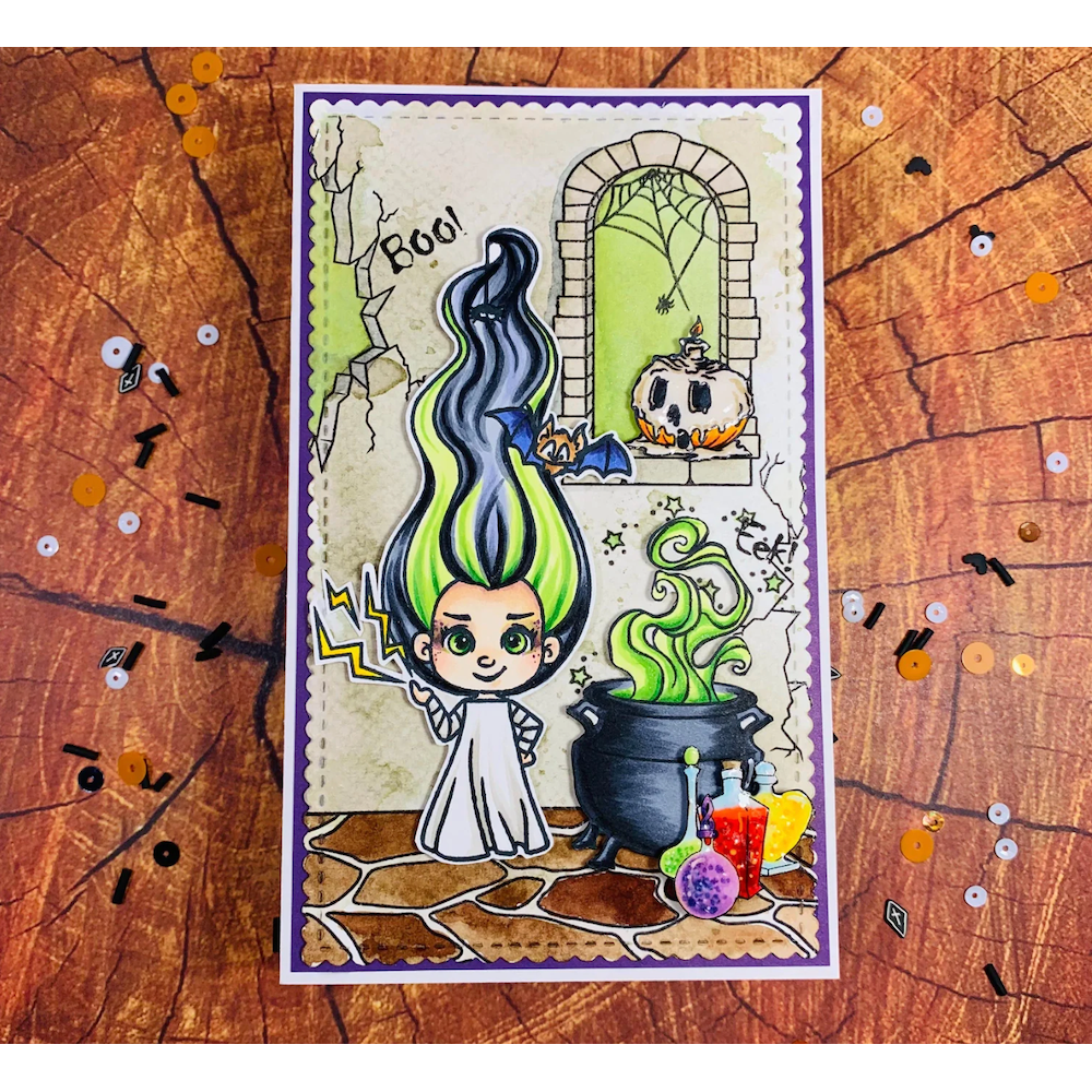 Sweet November Stamps Halloween Room Add-on Clear Stamp Set sns-bb-hr-22 boo