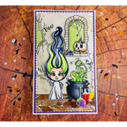 Sweet November Stamps Halloween Room Add-on Clear Stamp Set sns-bb-hr-22 boo