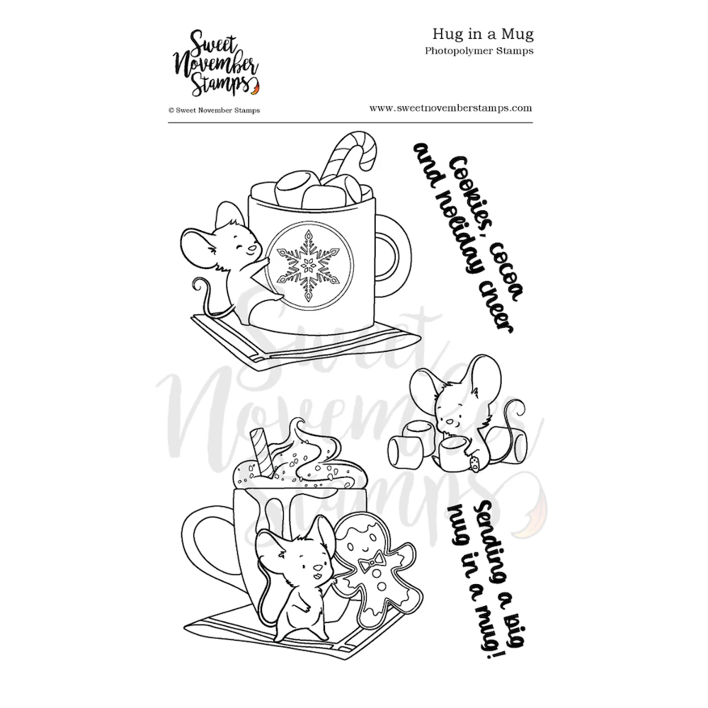Sweet November Stamps Hug in Mug Clear Stamp Set sns-hm-wn-25