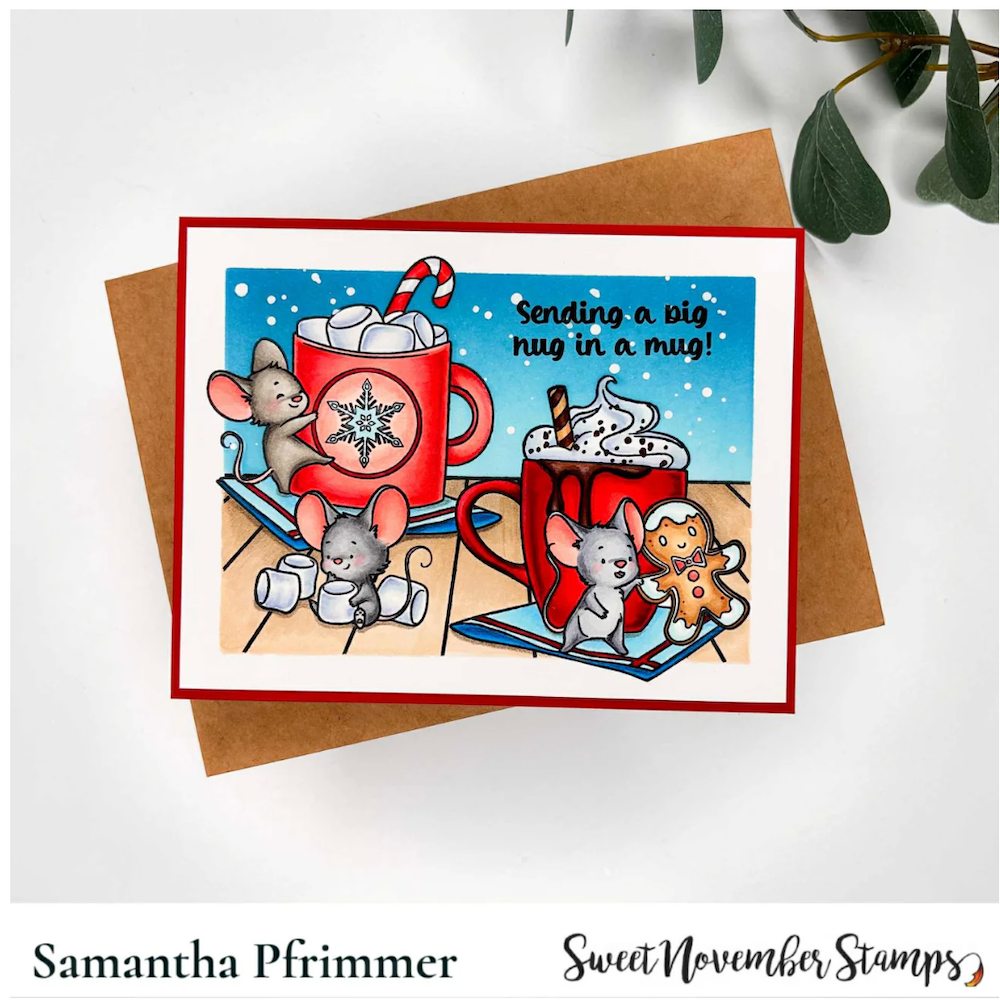 Sweet November Stamps Hug in Mug Clear Stamp Set sns-hm-wn-25 samantha