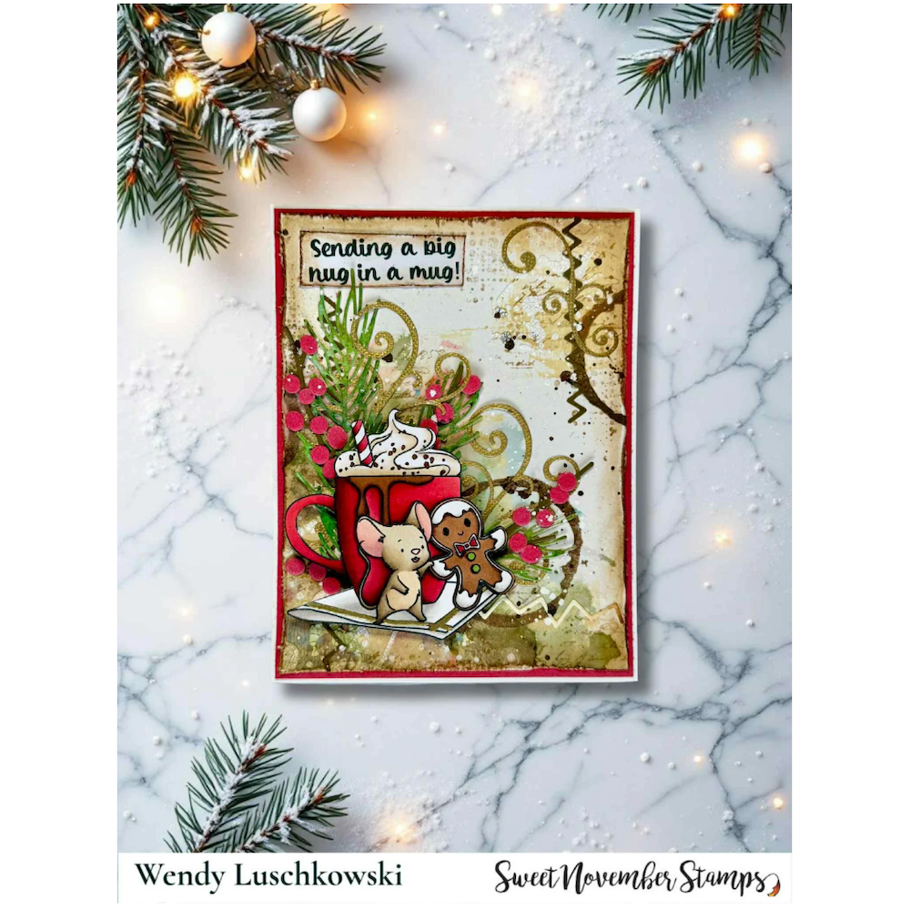 Sweet November Stamps Hug in Mug Clear Stamp Set sns-hm-wn-25 wendy