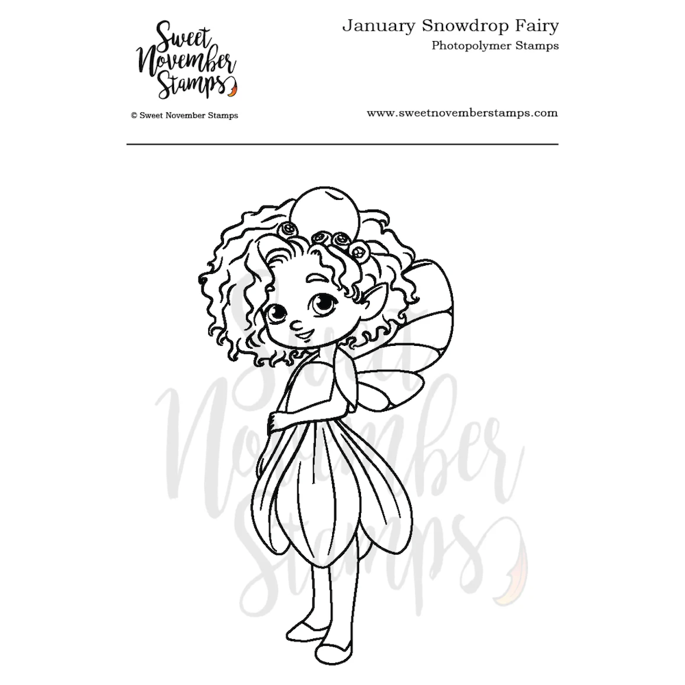 Sweet November Stamps January Snowdrop Fairy Clear Stamp Set sns-mf-js-24