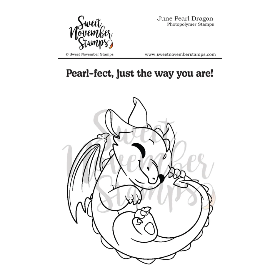 Sweet November Stamps June Pearl Dragon Clear Stamp Set sns-jp-dg-25