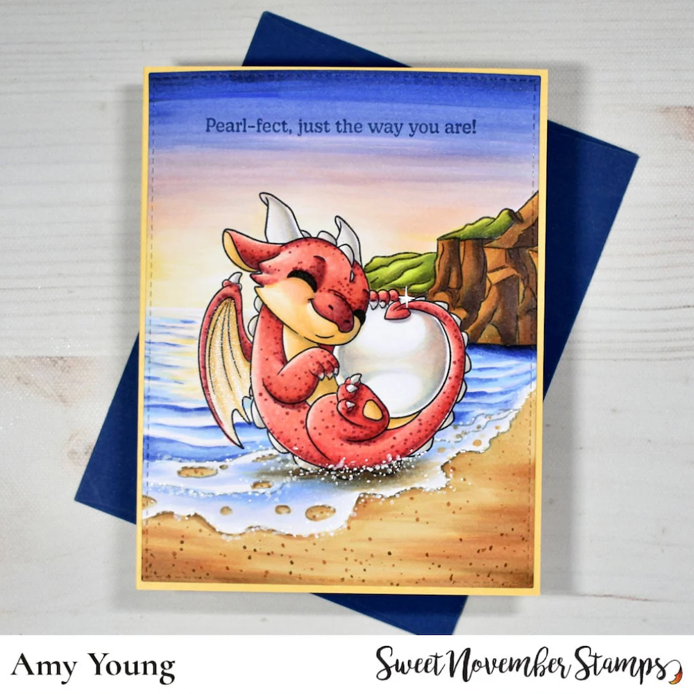 Sweet November Stamps June Pearl Dragon Clear Stamp Set sns-jp-dg-25 amy