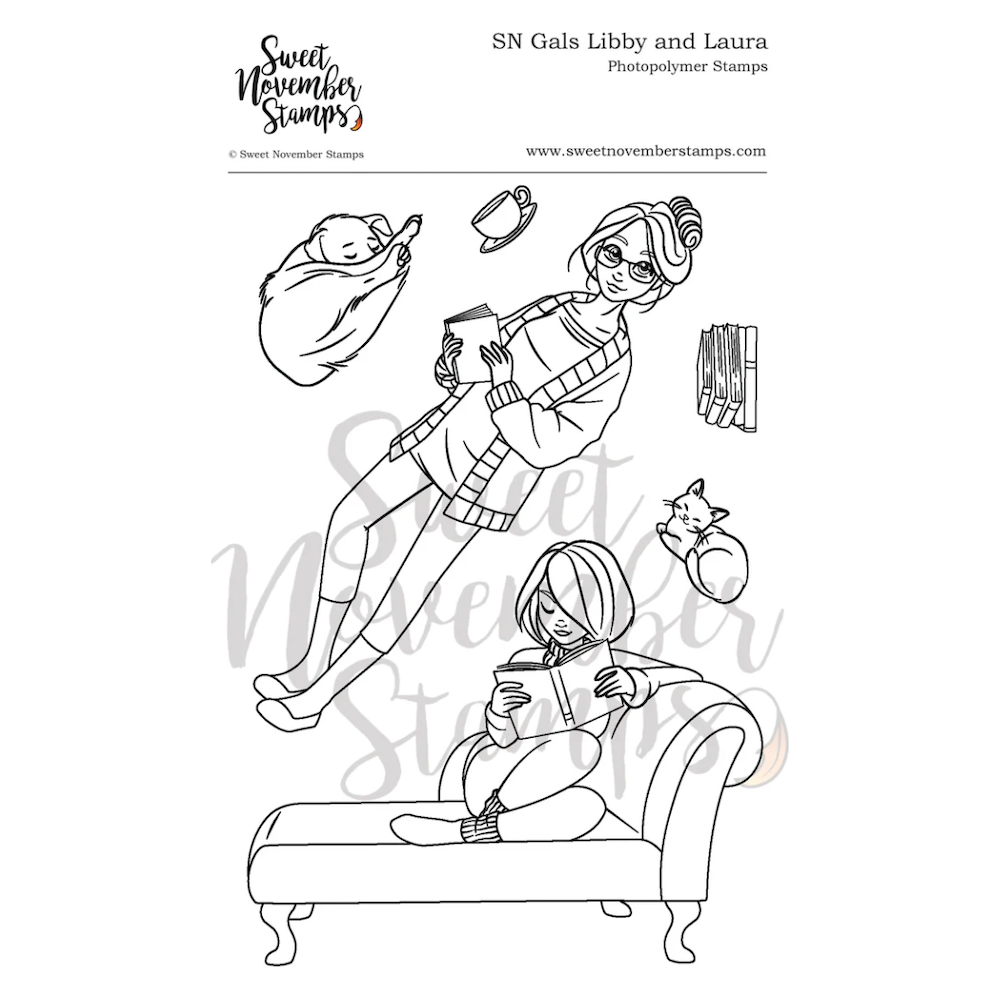 Sweet November Stamps Libby and Laura Clear Stamp Set sns-sg-ll-25