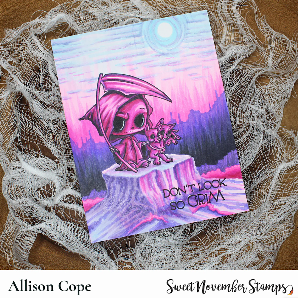 Sweet November Stamps Lil Grimmy Scary and Sweet Clear Stamp Set sns-hw-lg-24