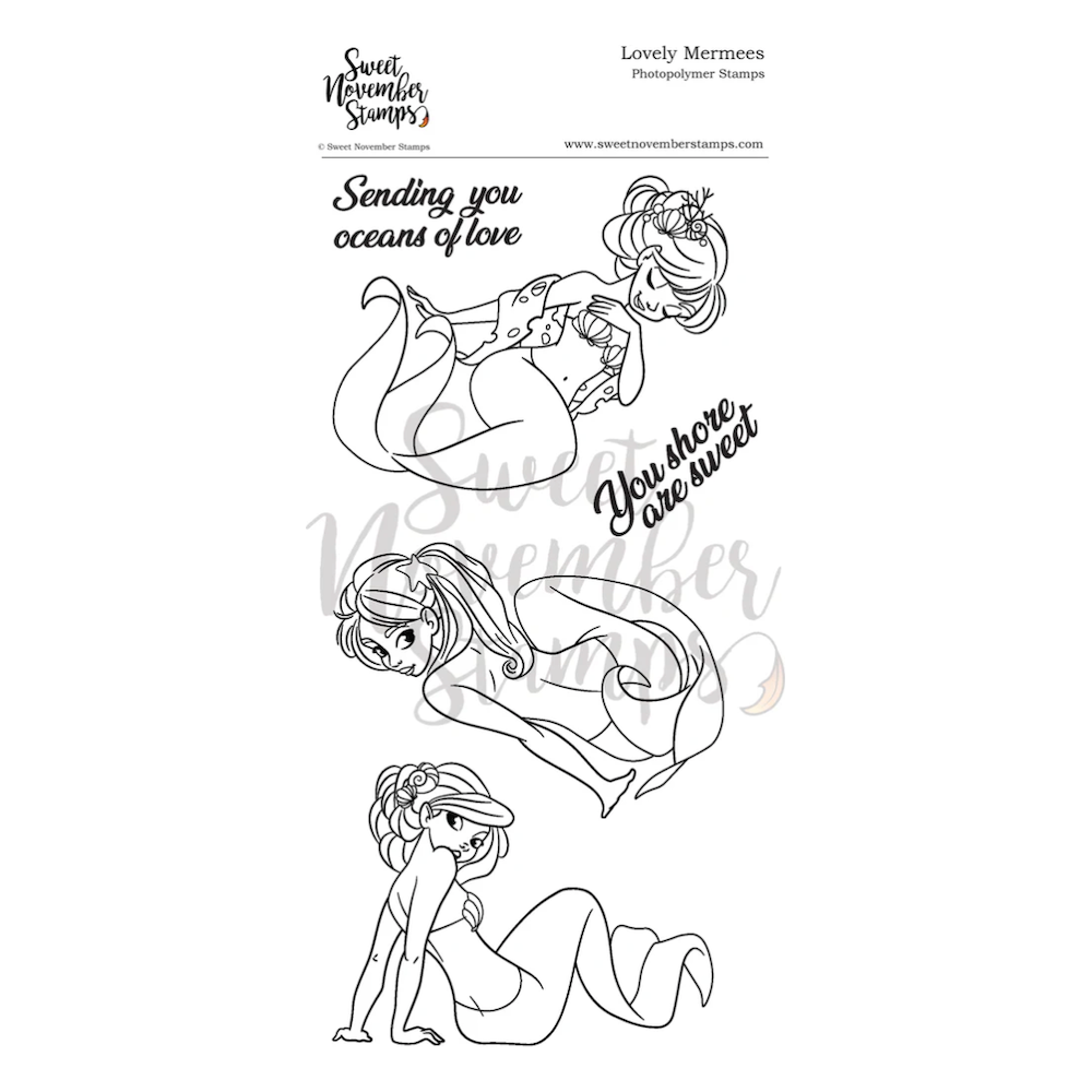 Sweet November Stamps Lovely Mermees Clear Stamp Set sns-lm-mm-25