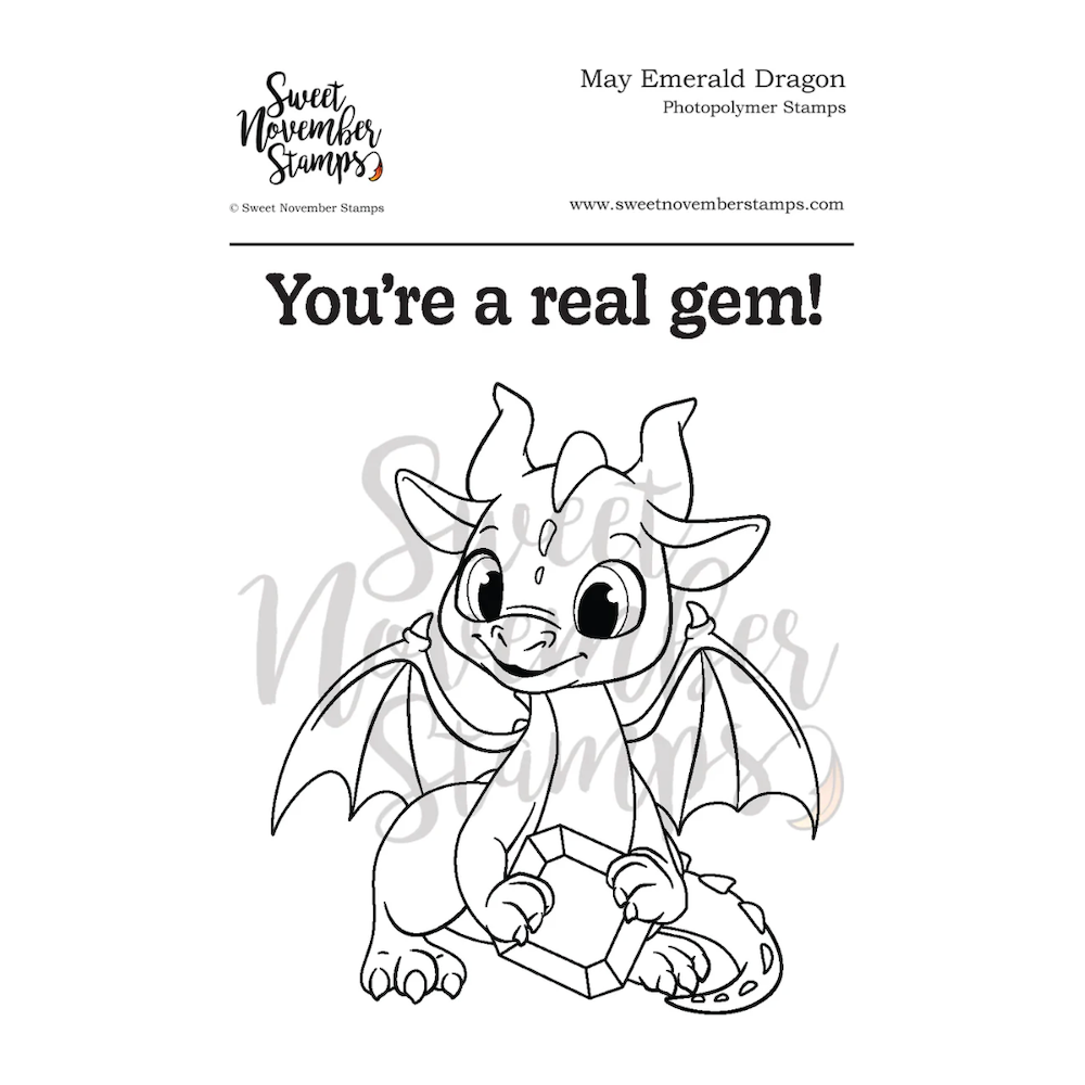 Sweet November Stamps May Emerald Dragon Clear Stamp Set sns-me-dg-25