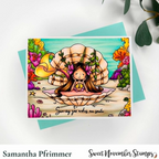 Sweet November Stamps Mermaid Throne Clear Stamp Set sns-bg-mt-26 samantha