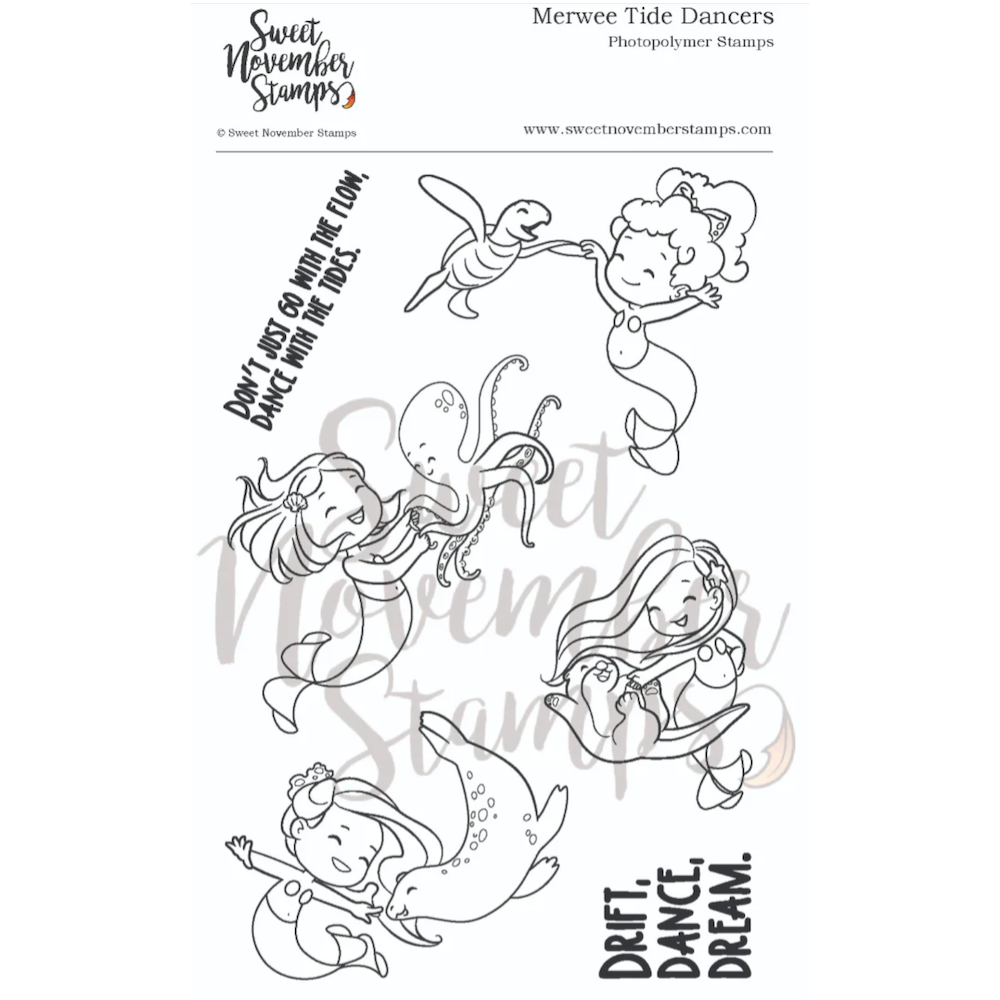 Sweet November Stamps Merwee Tide Dancers Clear Stamp Set sns-mw-td-26
