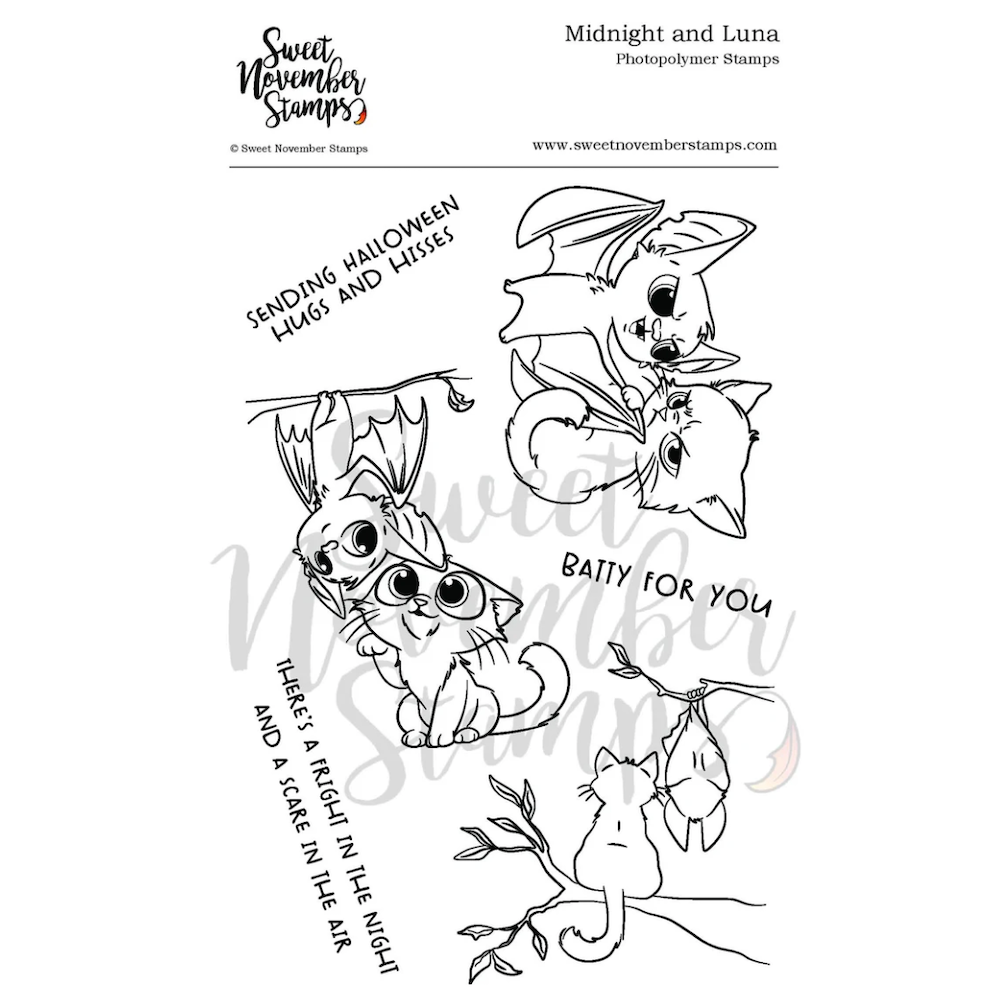 Sweet November Stamps Midnight and Luna Clear Stamp Set sns-ml-hw-25 ...