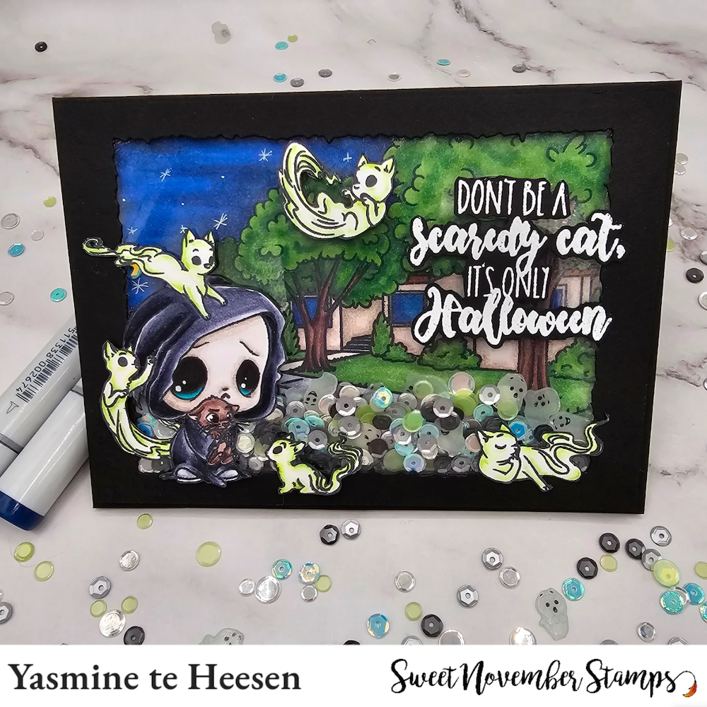 Sweet November Stamps Midnight's Nine Lives Clear Stamp Set sns-hw-mn-24